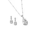 'Alison' Cubic Zirconia Pear Shaped Drop Necklace Set thumbnail