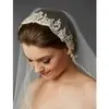 1. 'Catalina' Veil with Lace and Bugle Beaded Edge thumbnail